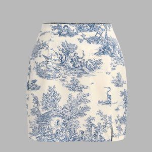 Cider 'Toile de Jouy' Mini Skirt